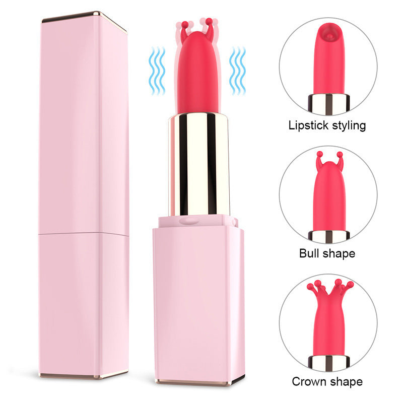 Lip Vibrator G-spot Secret Mini Self-Pleaser Dual Wave Electric Stimulation for Female Sexual Pleasure
