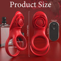 Multi-frequency intense shock locking precision ring double ring for both men and women, shared by couples, remote control for flirting, clitoris stimulation adult product, female masturbation G-spot, numbness and climax, penis ring