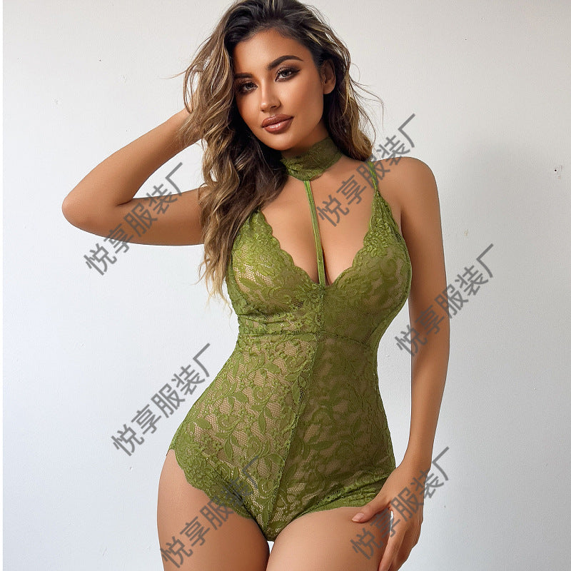 Sex Underwear Sexy Lace Underwear Transparent Doll Clothing Women's Lace onesies Sex Superior Trendy Bed Large Size Pajamas Shame Robes Seduction Dress