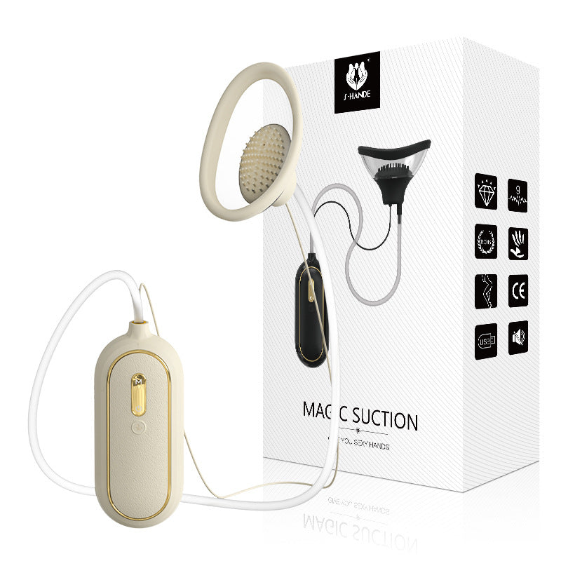 Vaginal suction cup SM equipment, external stimulation device for honey bean, external suction and vibration device for couples' flirtation, internal strong texture electric massage breast device, female self-pleasure gadget, sexual accessory