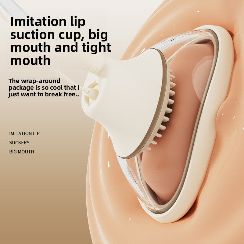 Vaginal suction cup SM equipment, external stimulation device for honey bean, external suction and vibration device for couples' flirtation, internal strong texture electric massage breast device, female self-pleasure gadget, sexual accessory