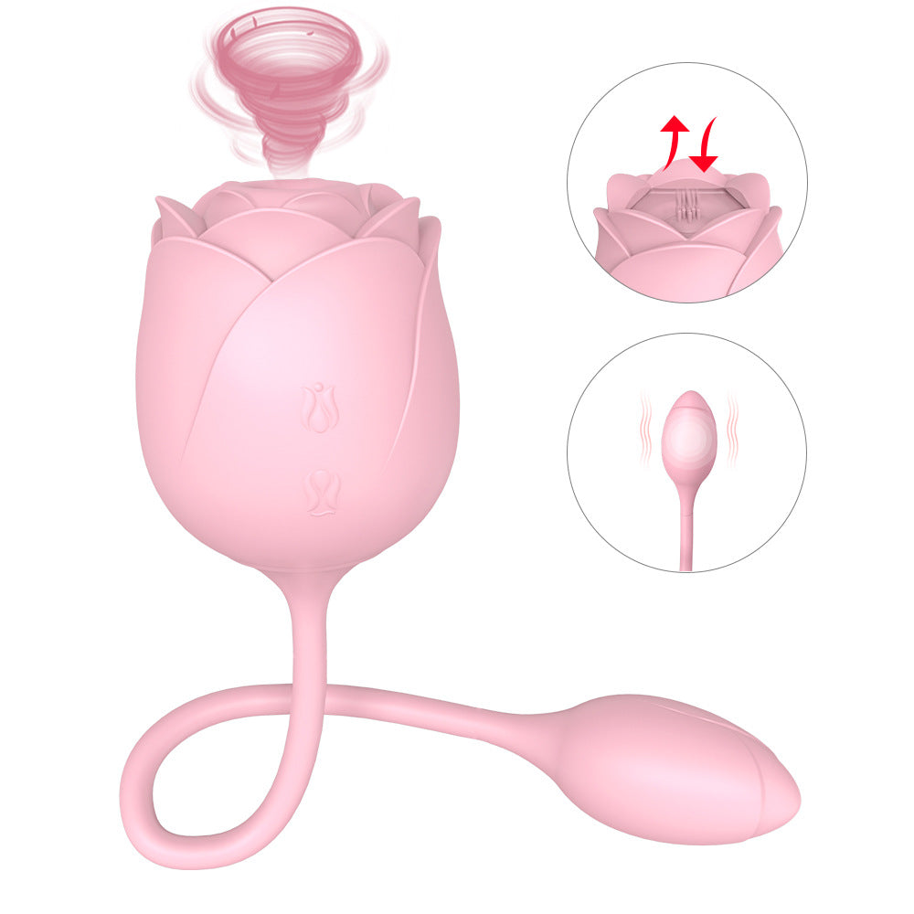 Suction Dual Vibrating Egg Female Masturbation Vibrator Breast Teasing Vibrating Egg