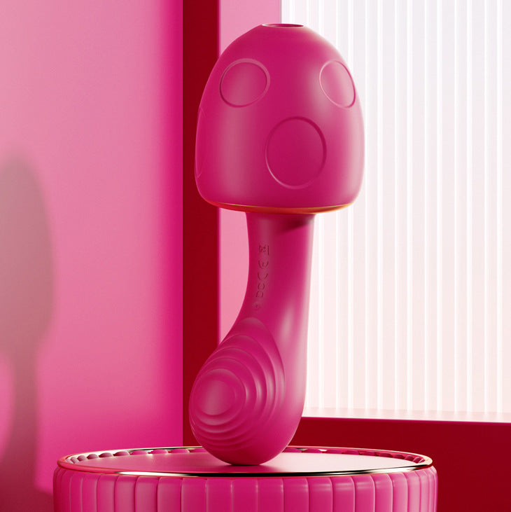 Doudou mushroom sucks jumping eggs, heated breast pump G-point wrap sucks honey beans to stimulate the clitoris, trendy massager, sex products, multi-frequency strong shock pinch leg masturbator