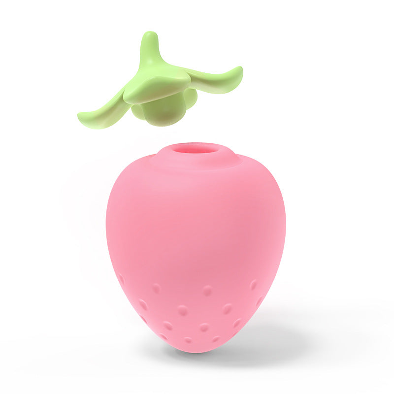New small strawberry fun jumping egg sucker dust-free cover hidden shape masturbator IPX7 waterproof