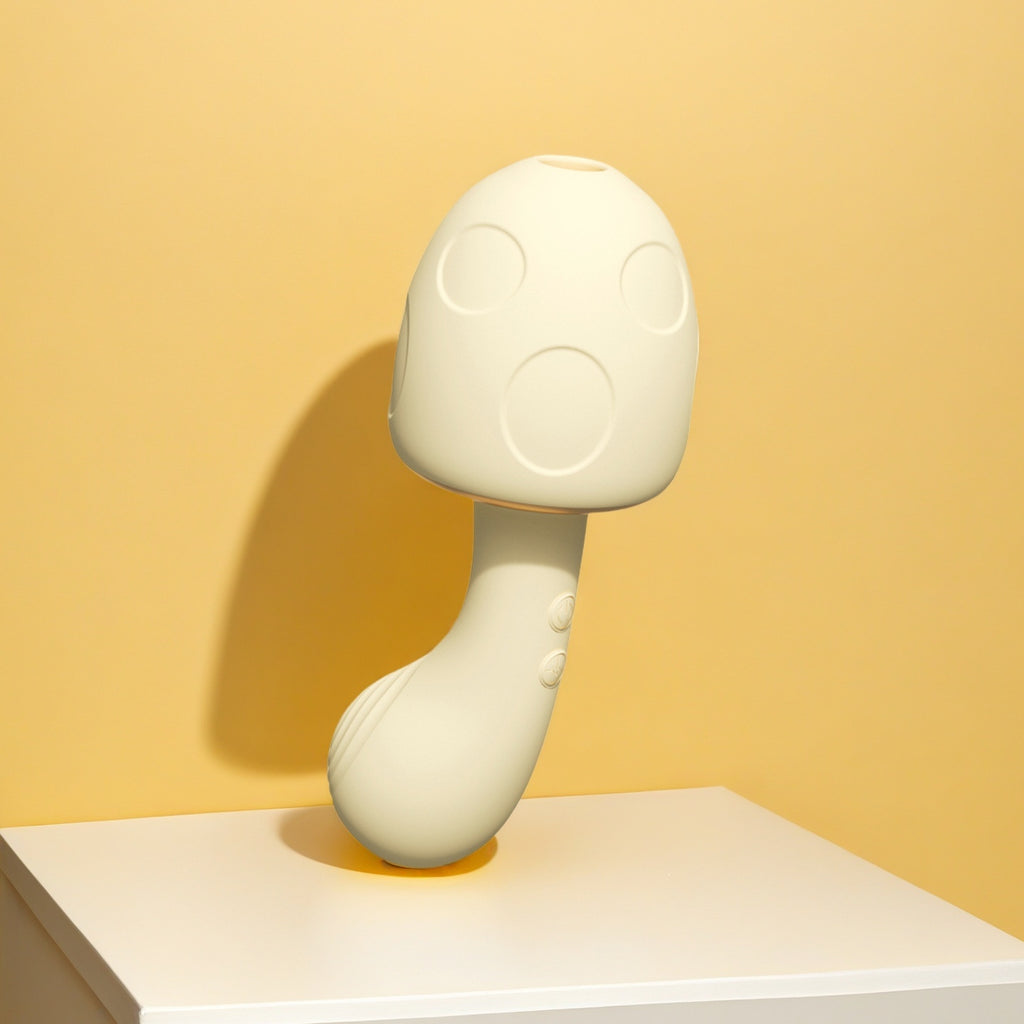 Doudou mushroom sucks jumping eggs, heated breast pump G-point wrap sucks honey beans to stimulate the clitoris, trendy massager, sex products, multi-frequency strong shock pinch leg masturbator