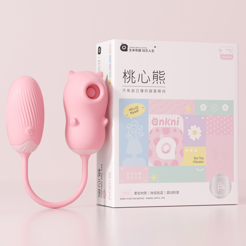 Bear Sucking Vibration App Control Wrap Sucking Vibrating Egg Tease Vibrating Stick Female Strong Shock Into Body Shudder Stimulation Flirting Water Spray Masturbator Tide Adult Products Double Tide Inside and Outside