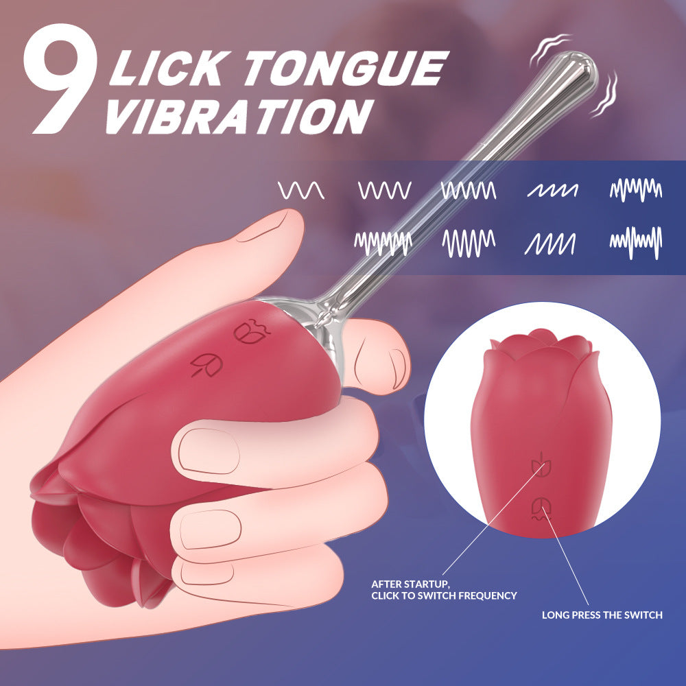 Gift-giving Rose Tongue Licking Vibrator Sex Toys Feminine Products Pleasant Adult Sex Products Feminine Utensils