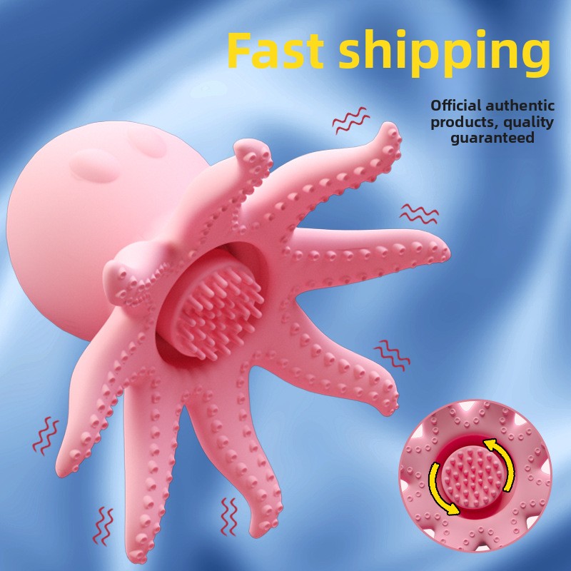 Flirting Pleasure Small Octopus Breast Pump Female Masturbator Bouncing Egg Vibration Spin Stimulation Breast Sucking Crispy Massager Sex Tide Sex Products
