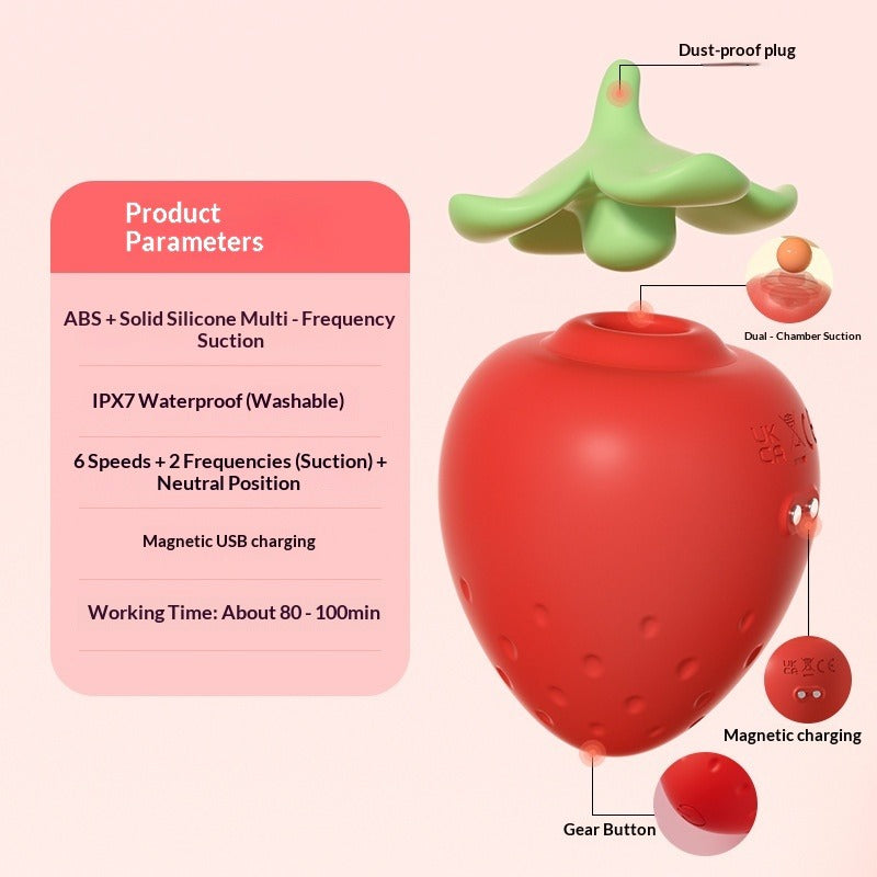 New small strawberry fun jumping egg sucker dust-free cover hidden shape masturbator IPX7 waterproof