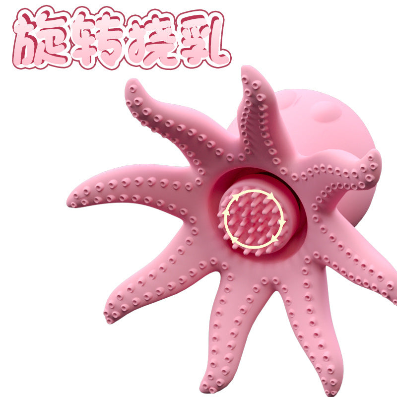 Flirting Pleasure Small Octopus Breast Pump Female Masturbator Bouncing Egg Vibration Spin Stimulation Breast Sucking Crispy Massager Sex Tide Sex Products